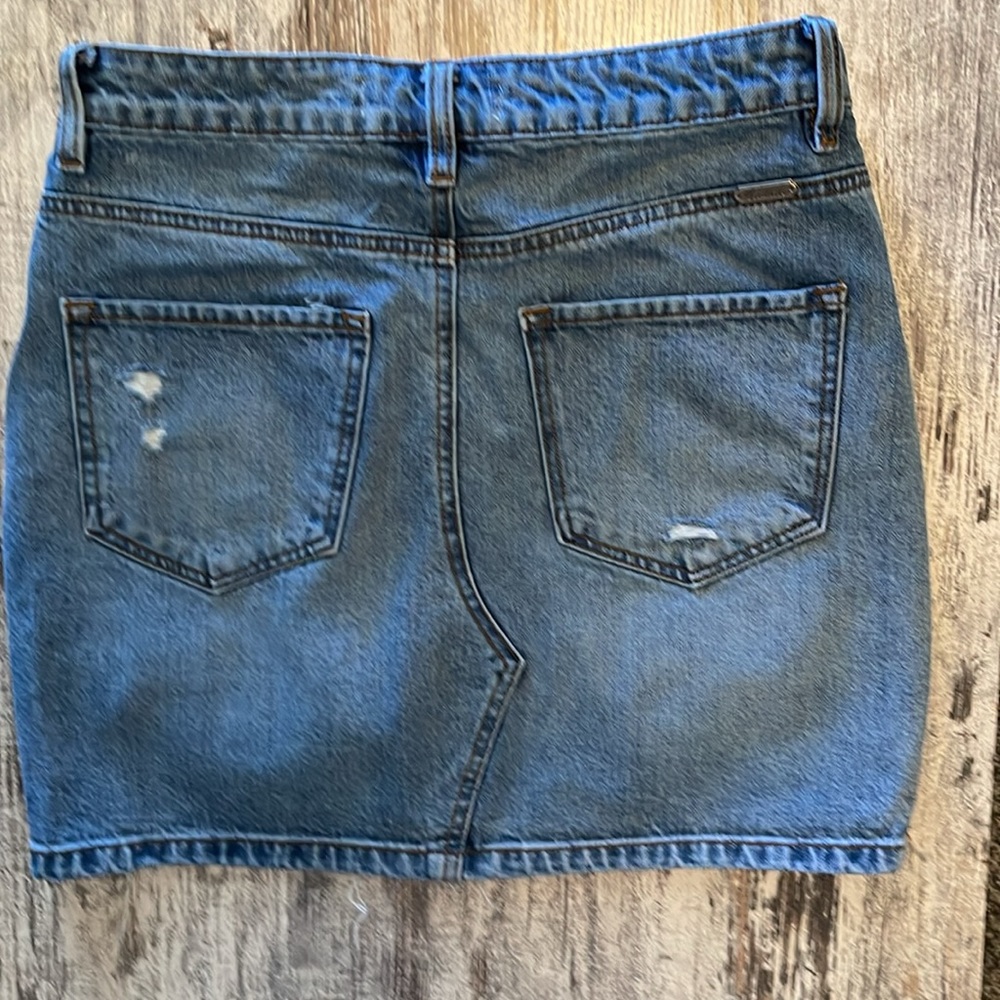 Kancan Destroyed Denim Skirt Size Med. - Picture 2 of 7
